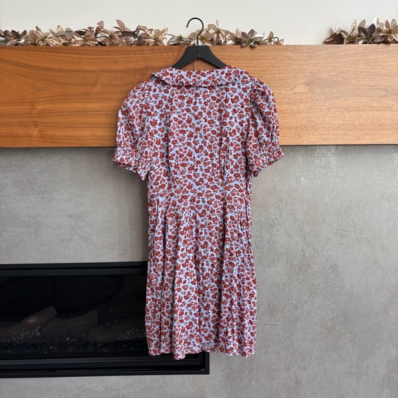 NWT Madewell Collared Puff-Sleeve Mini Dress in Piccola Floral, Size 6 - Picture 13 of 16